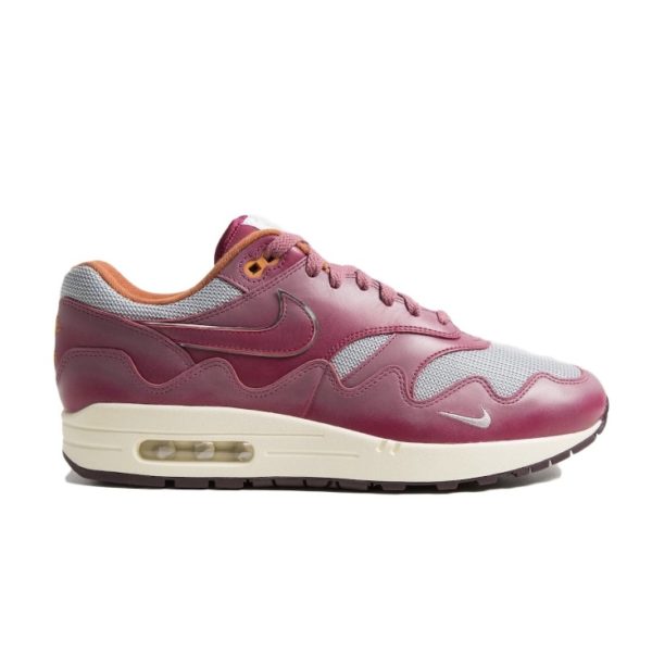 Patta x Nike Air Max 1 Waves Rush Maroon with Bracelet Men's Size 12  DO9549-001